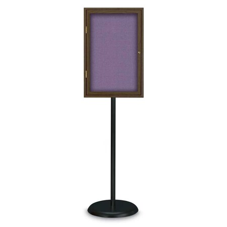 United Visual Products Corkboard, Double Door, Radius Frame, 60x36", Black/Surf UV7004-BLACK-SURF